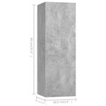 vidaXL Ensemble de meubles TV 5 Pièces Gris béton Bois d'ingénierie