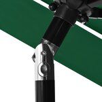 vidaXL Parasol de jardin à 3 niveaux avec mât en aluminium vert 2 5 m