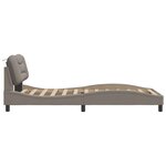 vidaXL Cadre de lit avec tête de lit Taupe 100x200 cm Tissu