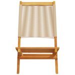vidaXL Chaises de jardin pliantes lot de 4 beige bois d'acacia massif