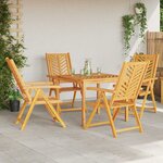 vidaXL Ensemble de salle à manger pour jardin 5 Pièces Marron