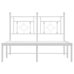 vidaXL Cadre de lit métal sans matelas et tête de lit blanc 120x190 cm