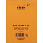 Bloc ORANGE N°13 10 5x14 8 80F agrafées 80g ligné RHODIA