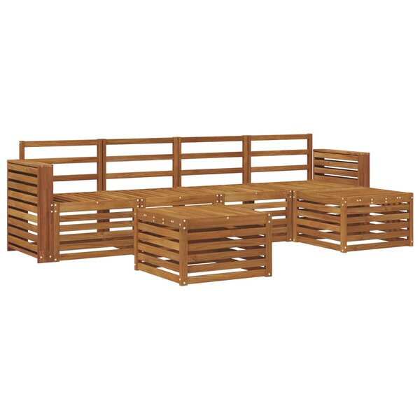 vidaXL Ensemble de canapés d'extérieur 6 pc Naturel