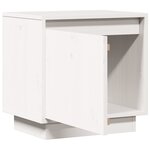 vidaXL Table de chevet Blanc 40x30x40 cm Bois de pin solide