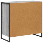 vidaXL Meuble d'appoint Gris Sonoma 79 x 36 x 75 cm Bois d'ingénierie