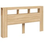 vidaXL Tête de lit à LED chêne sonoma 180x18 5x103 5cm bois ingénierie