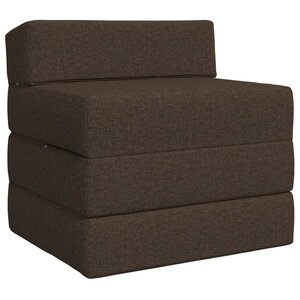 vidaXL Canapé-lit pliable Taupe 200 x 70 x 15 cm Tissu