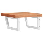 vidaXL Étagère de vasque murale acier et bois massif de hêtre