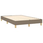 vidaXL Sommier à lattes de lit avec matelas LED Taupe 120x200 cm Tissu