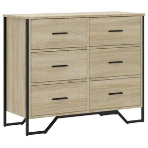vidaXL Commode chêne sonoma 91x35 5x74 5 cm bois d'ingénierie