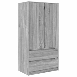 vidaXL Cabinet de salle de bain Gris Sonoma 79 5 x 49 x 156 cm