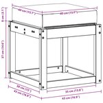 vidaXL Banc de Jardin Blanc 43 x 43 x 45 cm Bois d'Acacia Massif