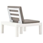 vidaXL Chaises de salon de jardin et coussins 2 Pièces Plastique Blanc