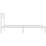 vidaXL Cadre de lit métal sans matelas avec tête de lit blanc 90x200cm
