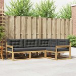 vidaXL Ensemble de canapés d'extérieur 3 Pièces Blanc et anthracite