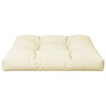 vidaXL Coussin de palette crème 70x70x12 cm tissu
