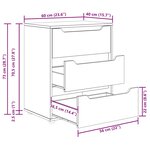 vidaXL Buffet VISNES gris béton 60x40x73 cm bois d'ingénierie