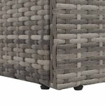 vidaXL Lit de jardin Gris 195x60 cm Résine tressée