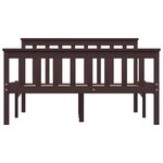 vidaXL Cadre de lit sans matelas marron foncé pin massif 120x200 cm
