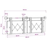 vidaXL Tête de lit suspendue Crème Simili cuir