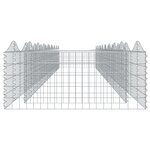 vidaXL Lit surélevé à gabions arqué 800x100x50 cm Fer galvanisé