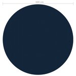 vidaXL Film solaire de piscine flottant PE 300 cm Noir et bleu