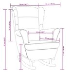 vidaXL Fauteuil à bascule et pieds en bois d'hévéa Vert clair Velours