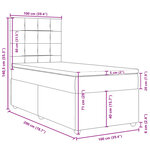 vidaXL Sommier à lattes de lit avec matelas Crème 100x200 cm Tissu
