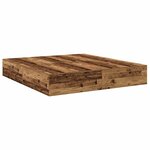 vidaXL Cadre de lit Bois ancien 200 x 200 x 31 5 cm Bois d'ingénierie