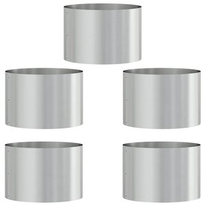 vidaXL Pots de jardin 5 Pièces Argent 30 x 30 x 20 cm Acier galvanisé