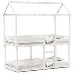 vidaXL Lit superposé sans matelas blanc 90x200 cm bois de pin massif