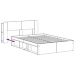 vidaXL Cadre de lit avec rangement avec tête de lit Blanc 150 x 200 cm