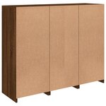 vidaXL Buffets avec lumières LED 3 Pièces chêne brun bois d'ingénierie