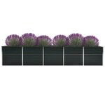 vidaXL Lit surélevé de jardin Acier galvanisé 400x80x77 cm Anthracite