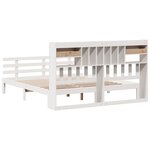 vidaXL Lit bibliothèque sans matelas blanc 180x200 cm bois pin massif