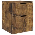 vidaXL Tables de chevet 2 Pièces chêne fumé 40x40x50 cm bois d'ingénierie