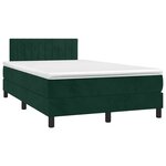 vidaXL Sommier à lattes de lit avec matelas LED vert foncé 120x190 cm