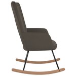 vidaXL Chaise à bascule Gris foncé Velours