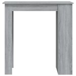 vidaXL Table de bar avec rangement sonoma gris bois d'ingénierie