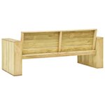 vidaXL Salon de jardin 5 Pièces Bois de pin imprégné