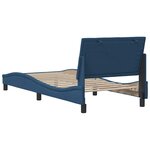 vidaXL Cadre de lit sans matelas Hanko bleu 90x200 cm tissu