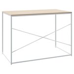 vidaXL Bureau d'ordinateur Blanc chêne 110x60x70 cm Bois d'ingénierie