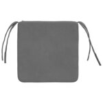 vidaXL Coussins de siège 4 Pièces Gris foncé 40 x 40 x 3 cm