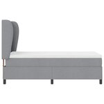 vidaXL Lit à ressorts avec matelas Gris clair 90 x 190 cm tissu