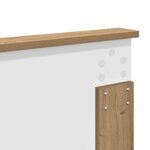 vidaXL Tête de lit Chêne artisanal 135 cm Bois d'ingénierie