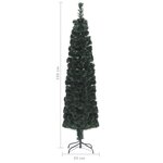 vidaXL Arbre de Noël artificiel mince et support 150 cm fibre optique