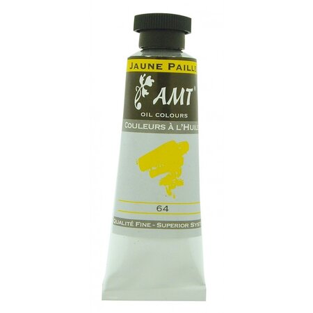 Peinture à l'huile fine en tube jaune paille 45ml - amt