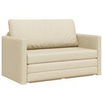 vidaXL Canapé-lit 2-en-1 Crème 124x71x78 cm Tissu