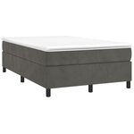 vidaXL Sommier à lattes de lit et matelas gris foncé 120x190cm velours